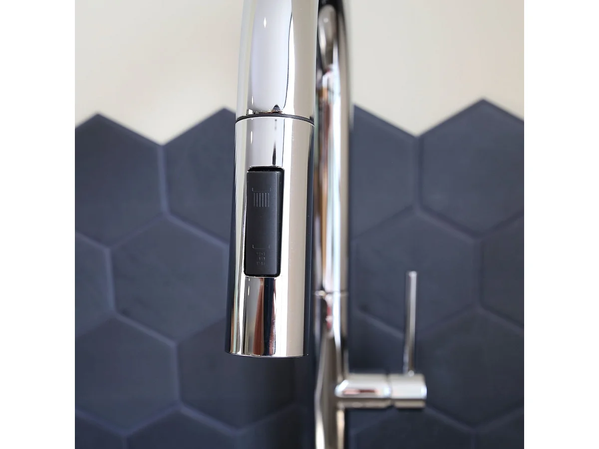 Portofino mitigeur évier à douchette extractible chrome - Essebagno