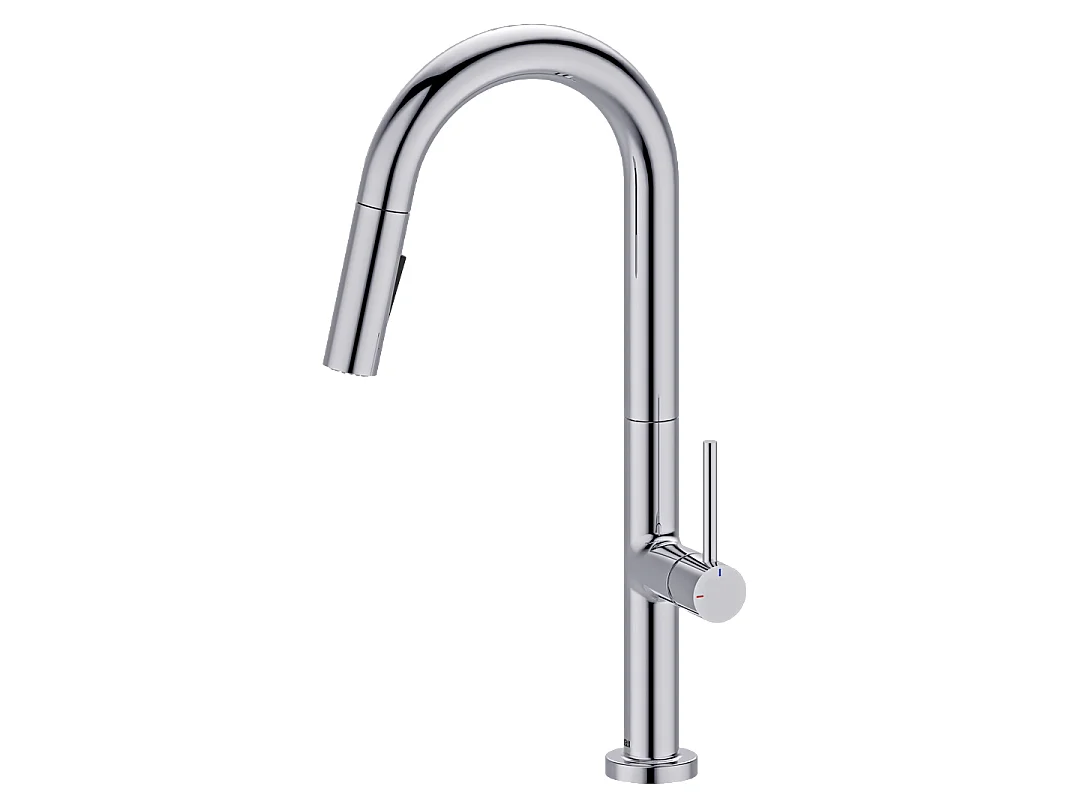 Portofino mitigeur évier à douchette extractible chrome - Essebagno