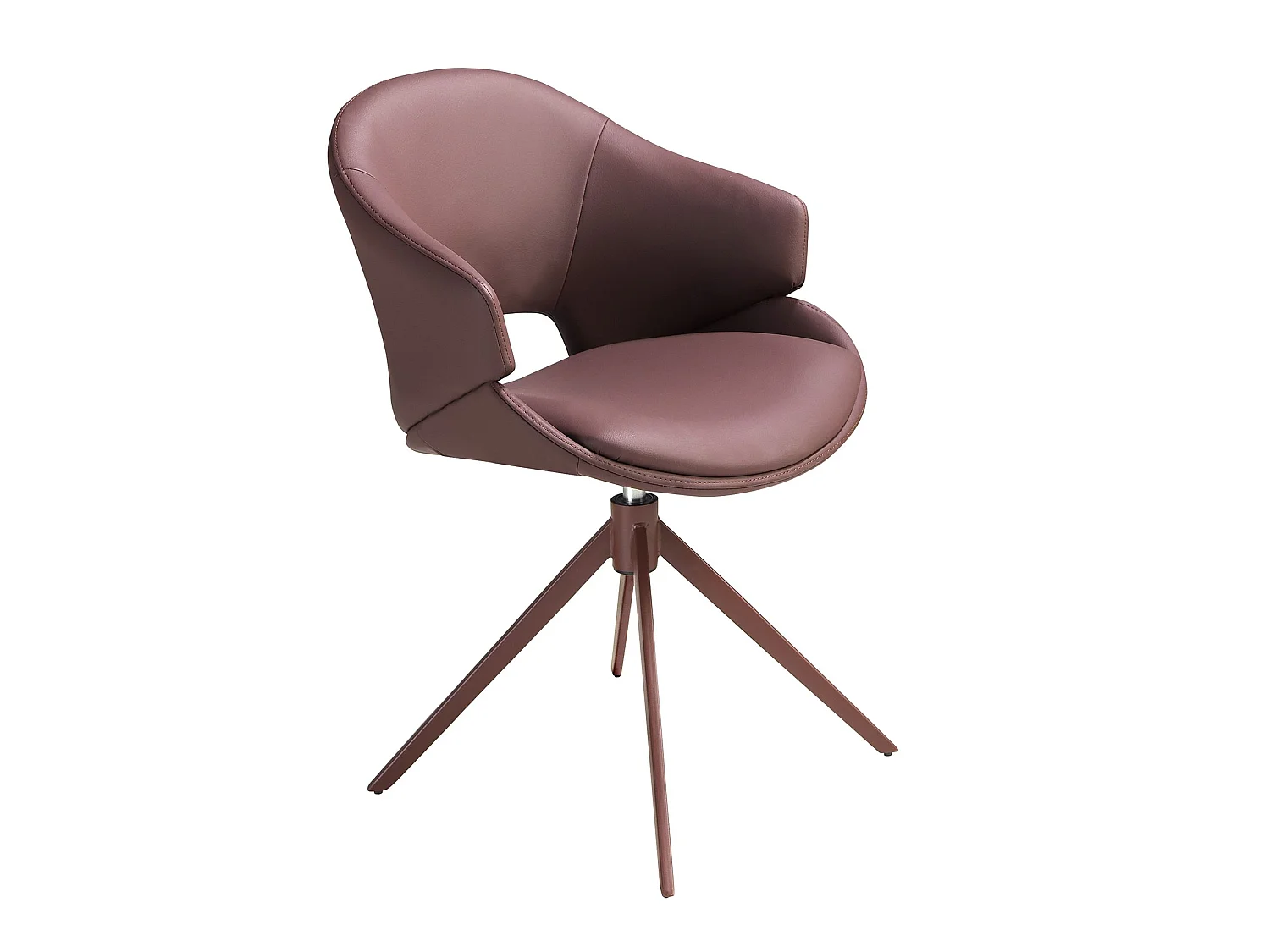 Sedia girevole in similpelle marrone ramato 4243 ANGEL CERDA
