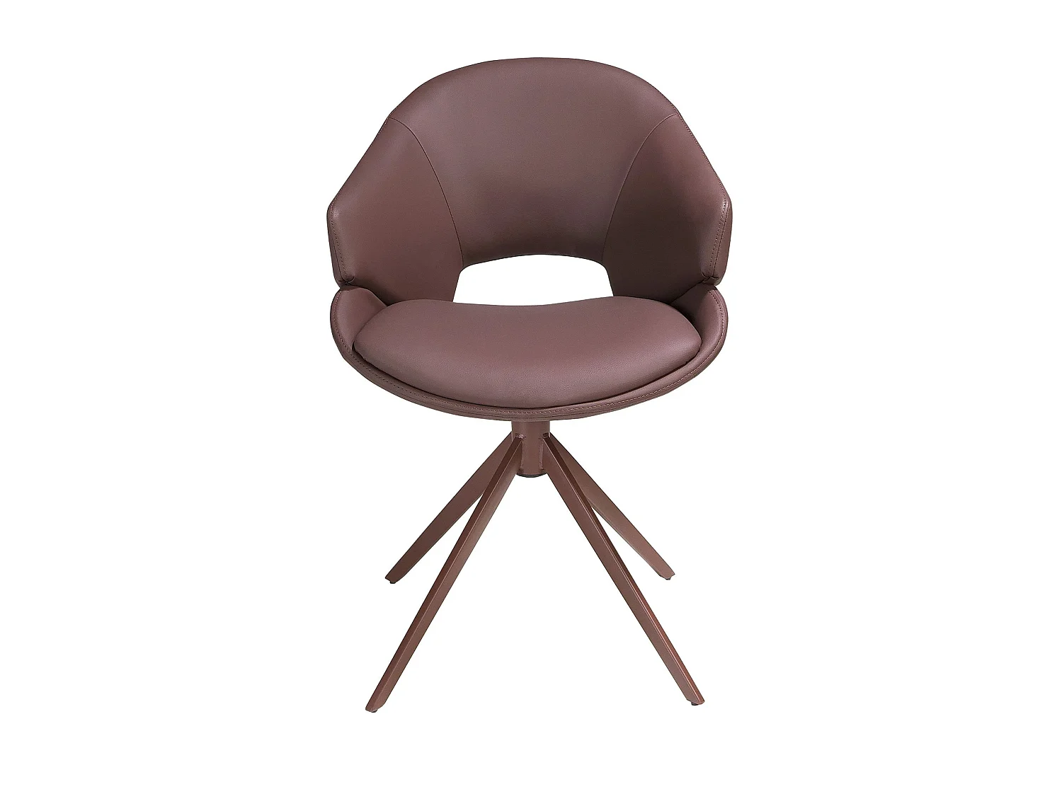 Sedia girevole in similpelle marrone ramato 4243 ANGEL CERDA