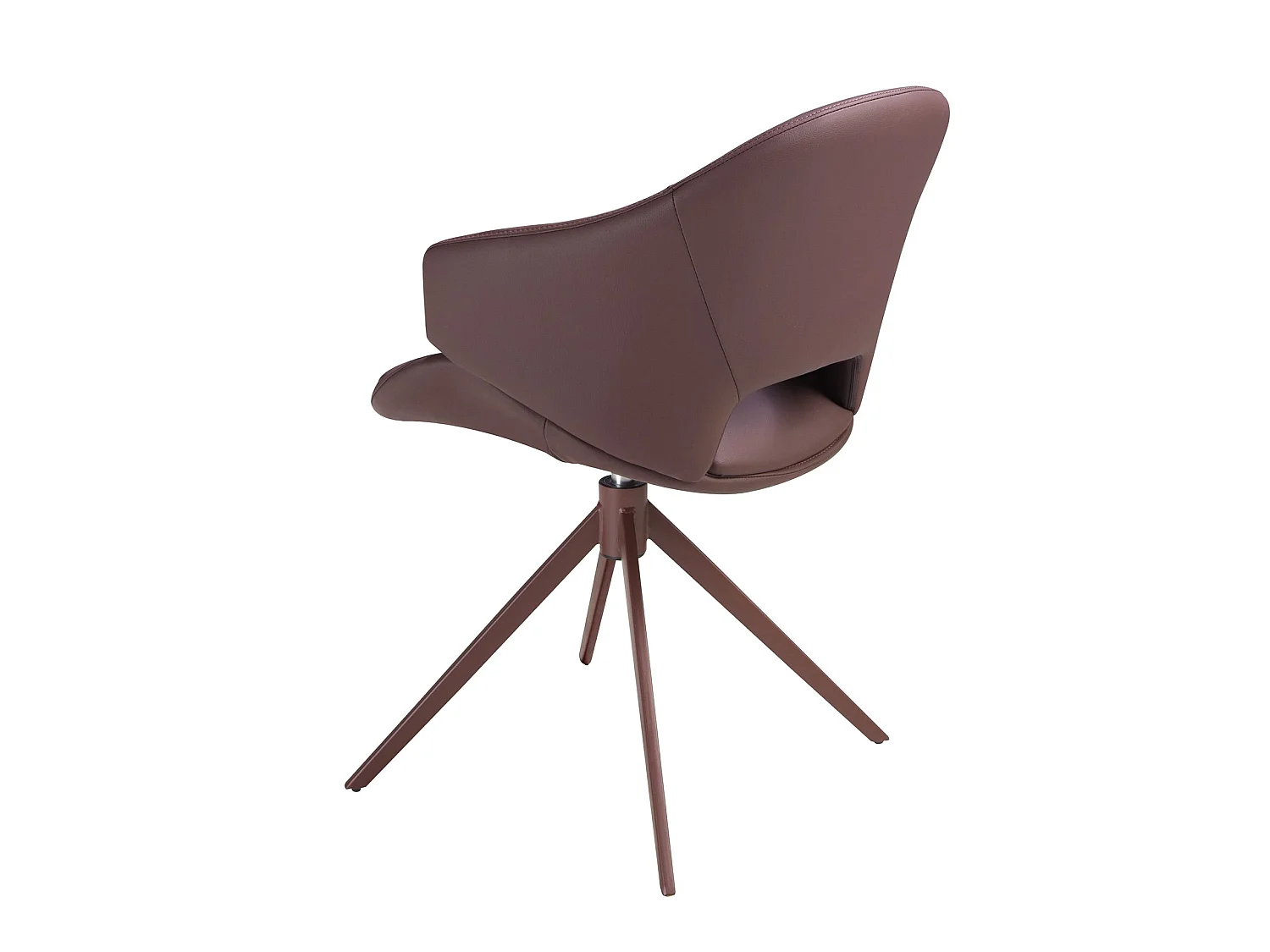 Sedia girevole in similpelle marrone ramato 4243 ANGEL CERDA