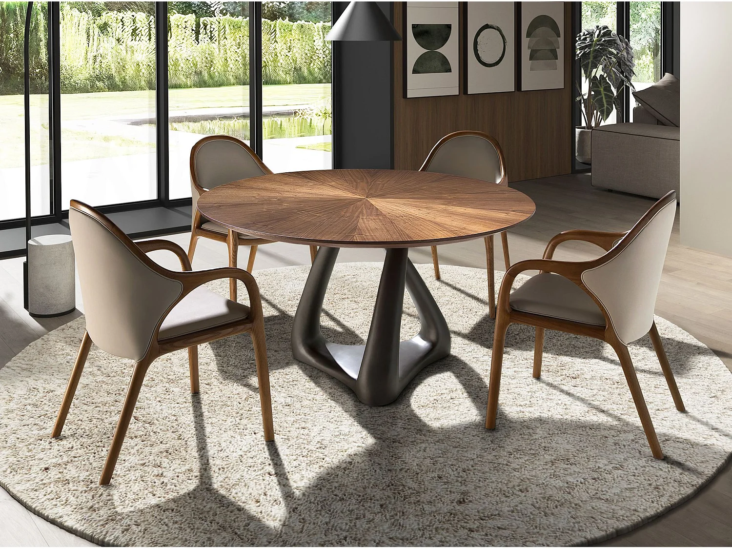 Sedia in similpelle color sabbia 4255 ANGEL CERDA