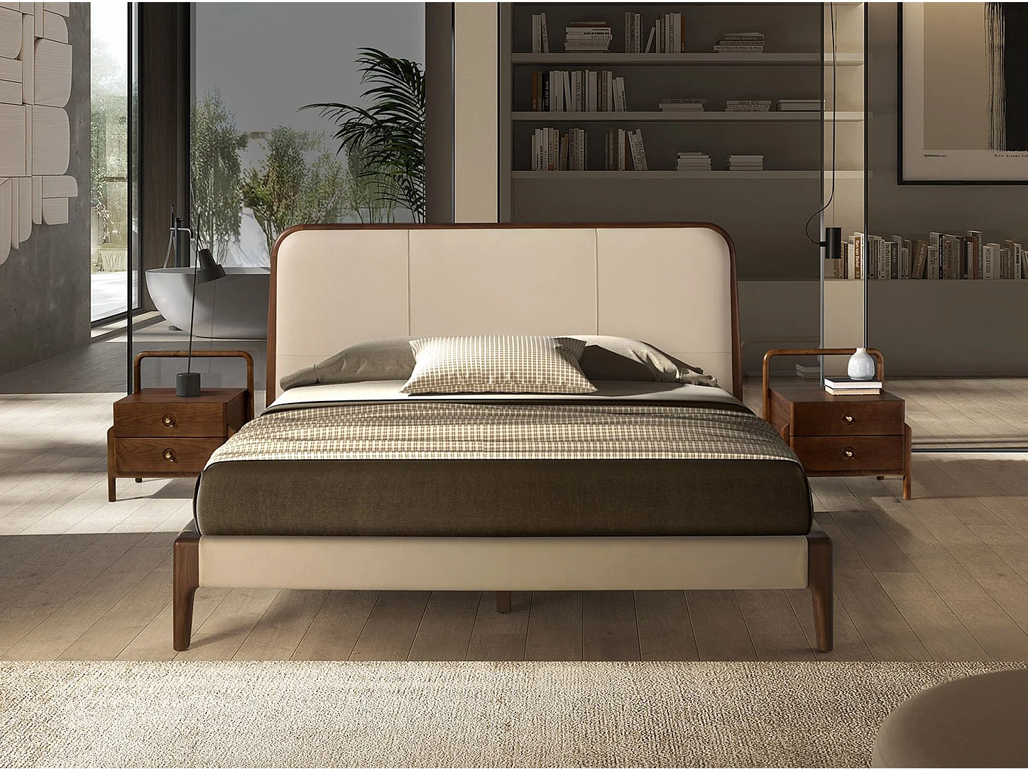 Letto in similpelle color crema 7198 ANGEL CERDA