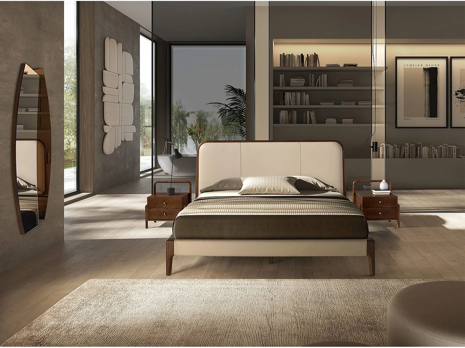 Letto in similpelle color crema 7198 ANGEL CERDA