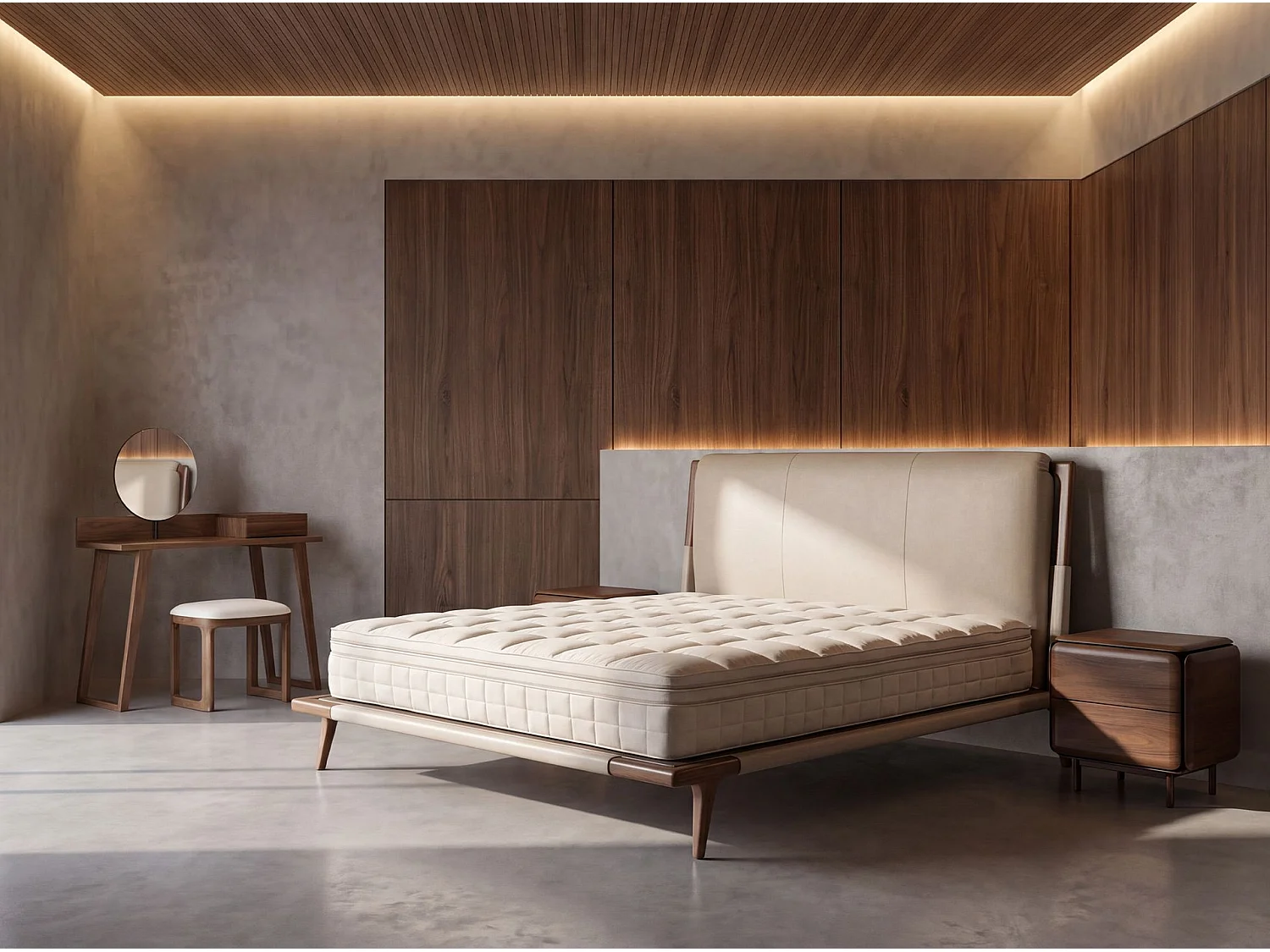 Matelas hybride en latex naturel avec mini ressorts ensachés Cooltex 180x200 7243 ANGEL CERDA