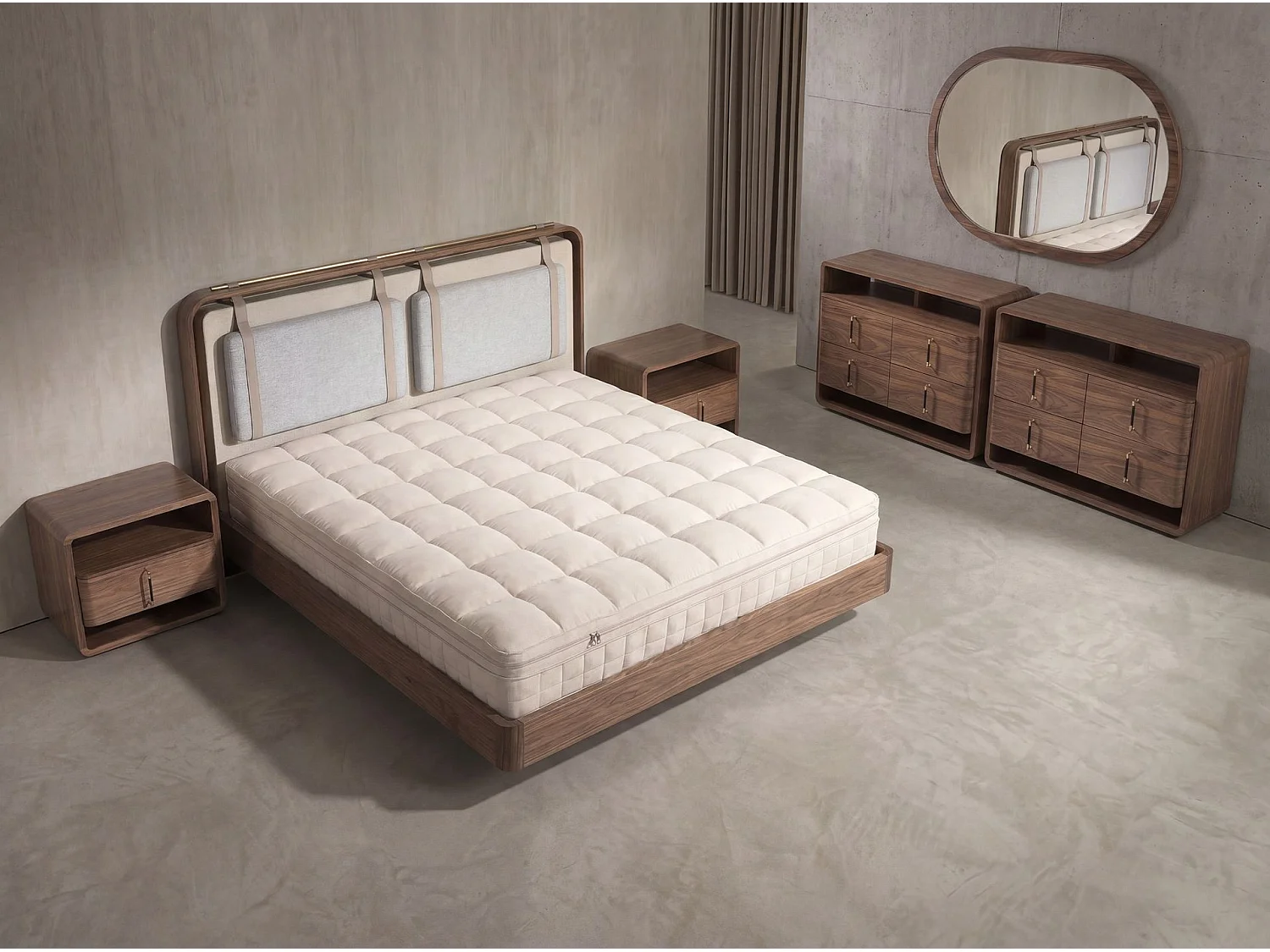 Matelas hybride en latex naturel avec mini ressorts ensachés Cooltex 160x200 7244 ANGEL CERDA