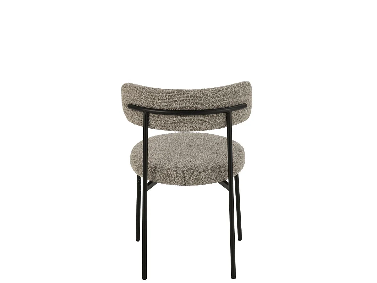 Chaise en Tissu Bouclé "Aldo" 76cm Gris