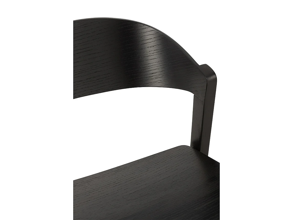 Chaise en Bois "Laga" 75cm Noir