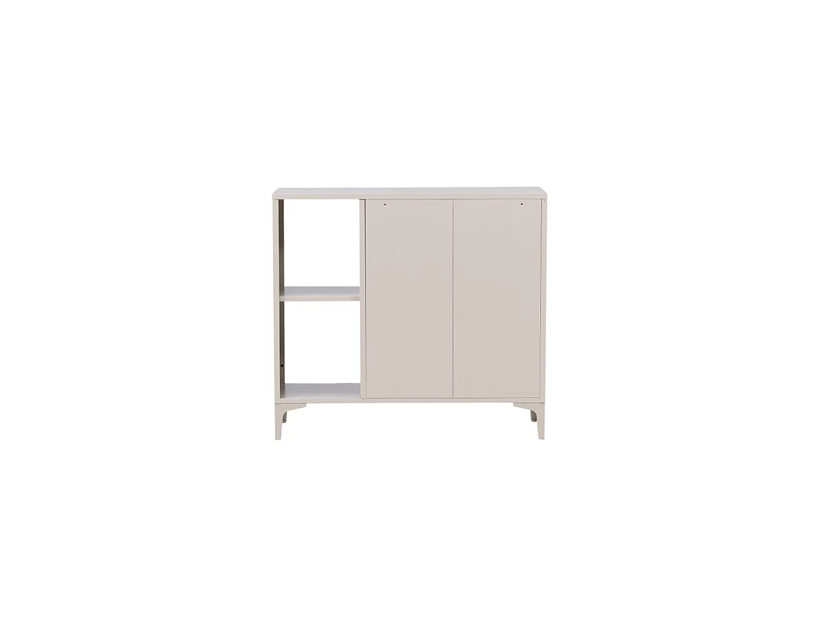 Buffet 2 Portes en Métal "Piring" 110cm Beige