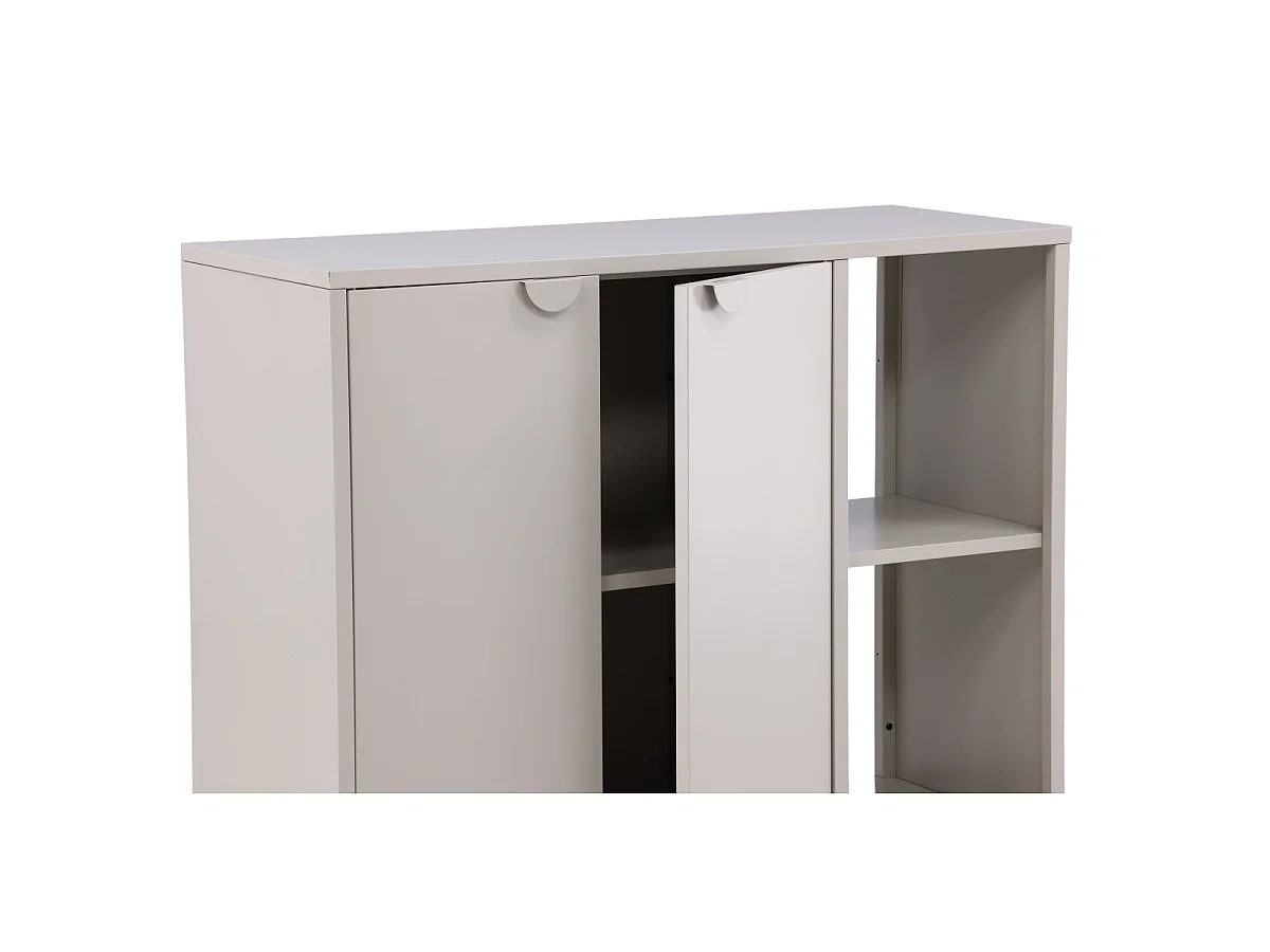 Buffet 2 Portes en Métal "Piring" 110cm Beige