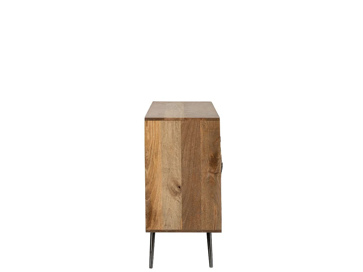 Buffet 2 Portes en Bois "Fils Tissés" 92cm Multicolore