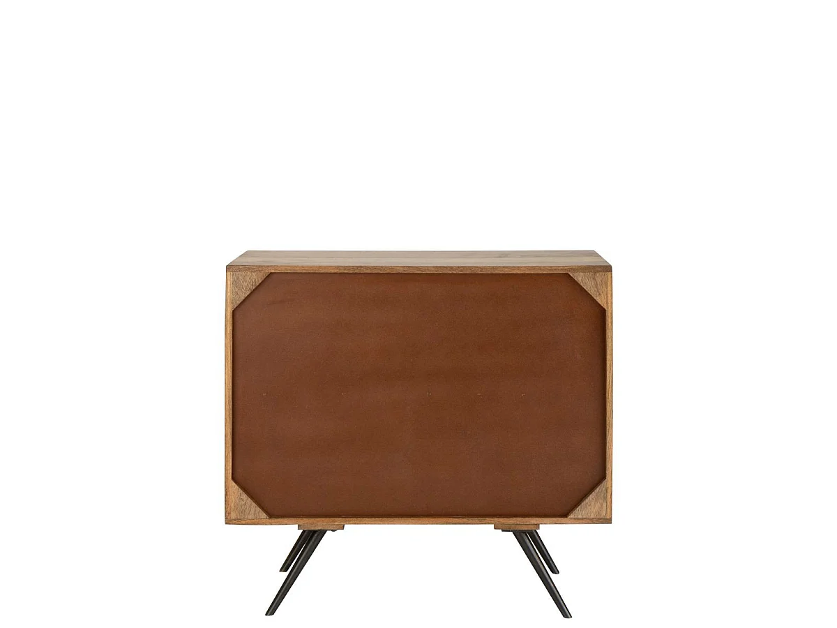 Buffet 2 Portes en Bois "Fils Tissés" 92cm Multicolore