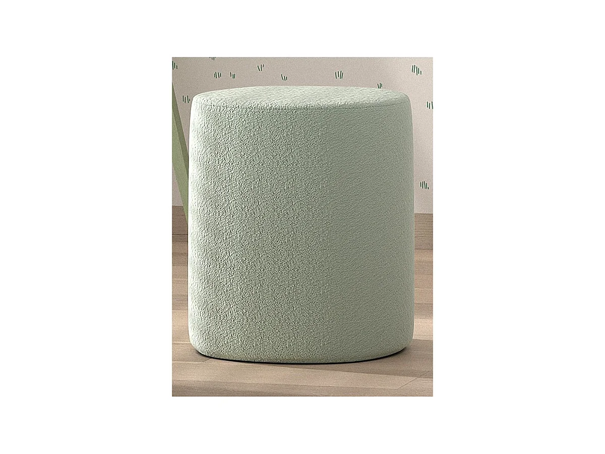 Pouf Design Bouclé "Moon" 41cm Vert