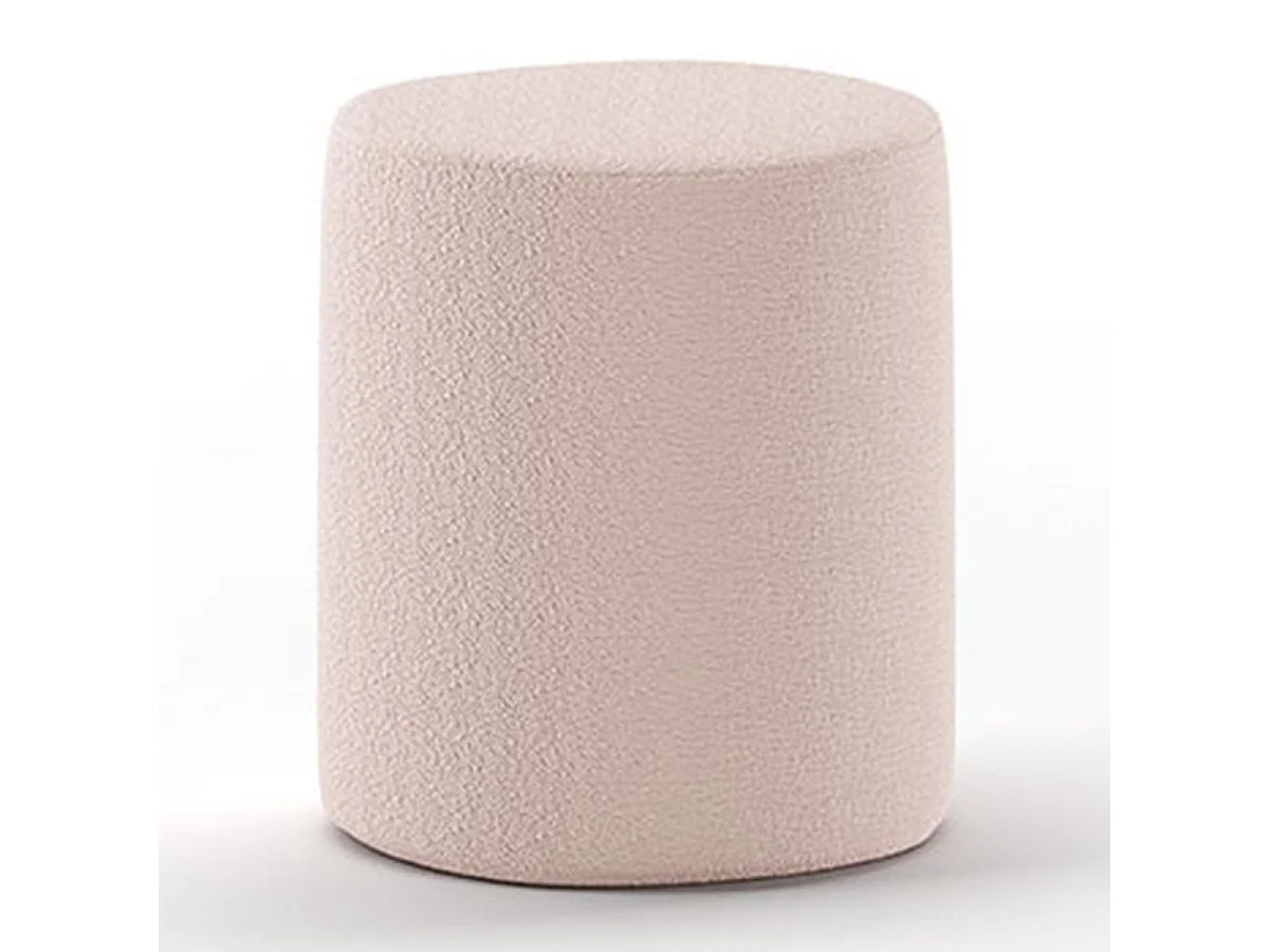 Pouf Design Bouclé "Moon" 41cm Rose