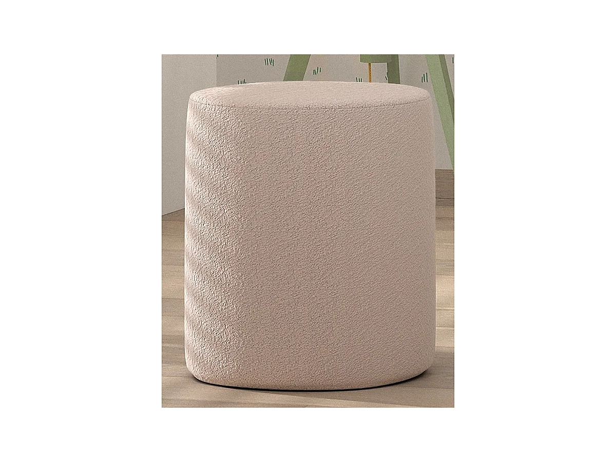 Pouf Design Bouclé "Moon" 41cm Rose