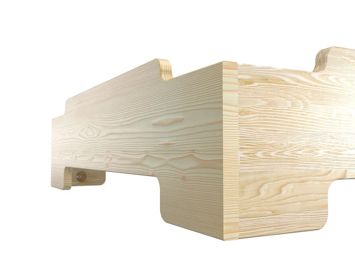 Lit Empilable 80x190 - 1 place en Bois Massif, Vernis Naturel