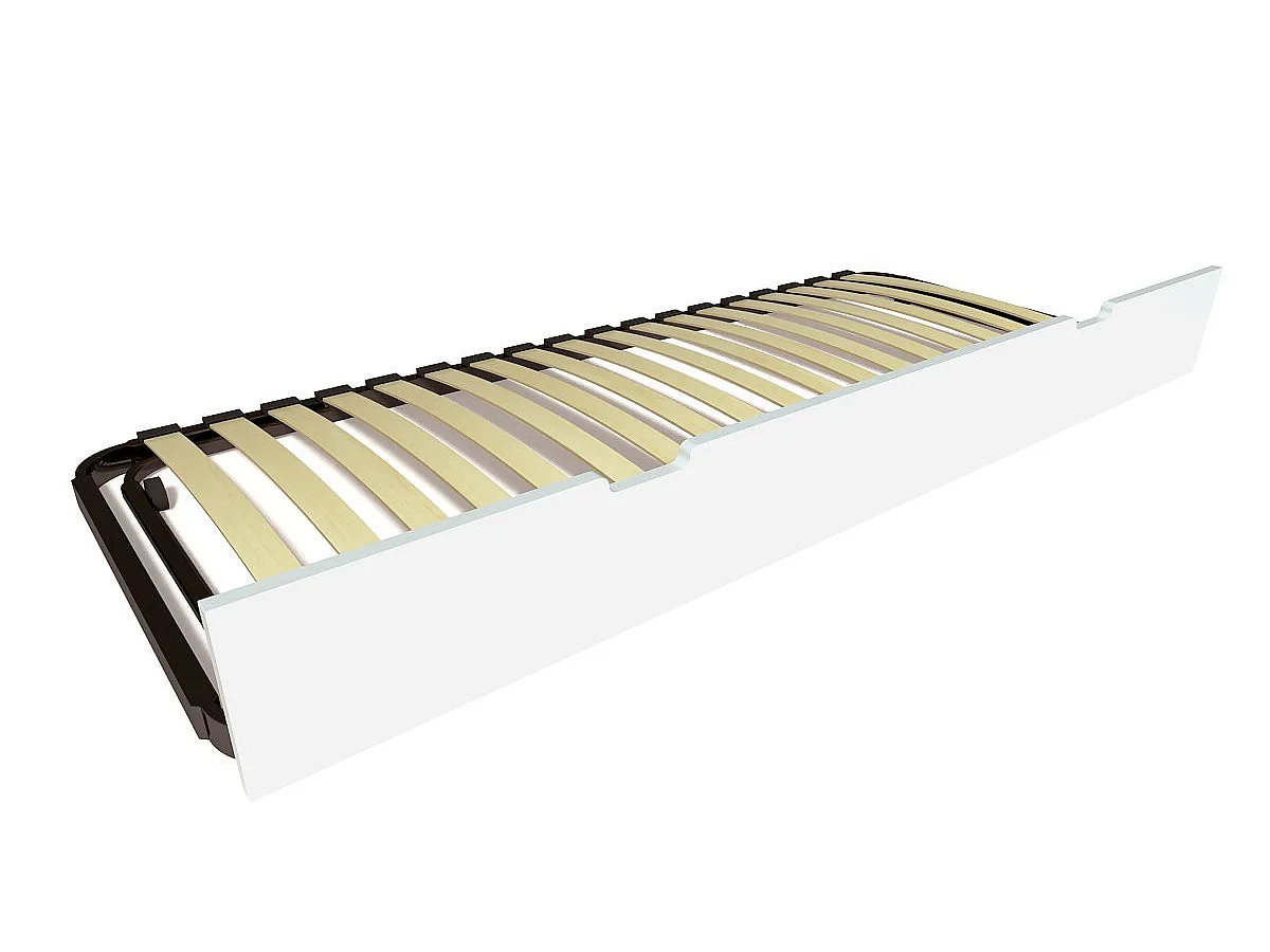 Lit gigogne 80x200 ABC pin massif, Blanc
