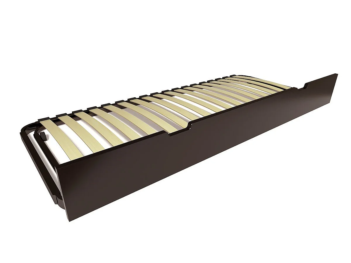Lit gigogne 80x200 ABC pin massif, Noir