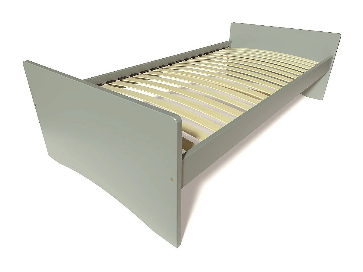 Lit gigogne 90x200 ABC pin massif, Gris