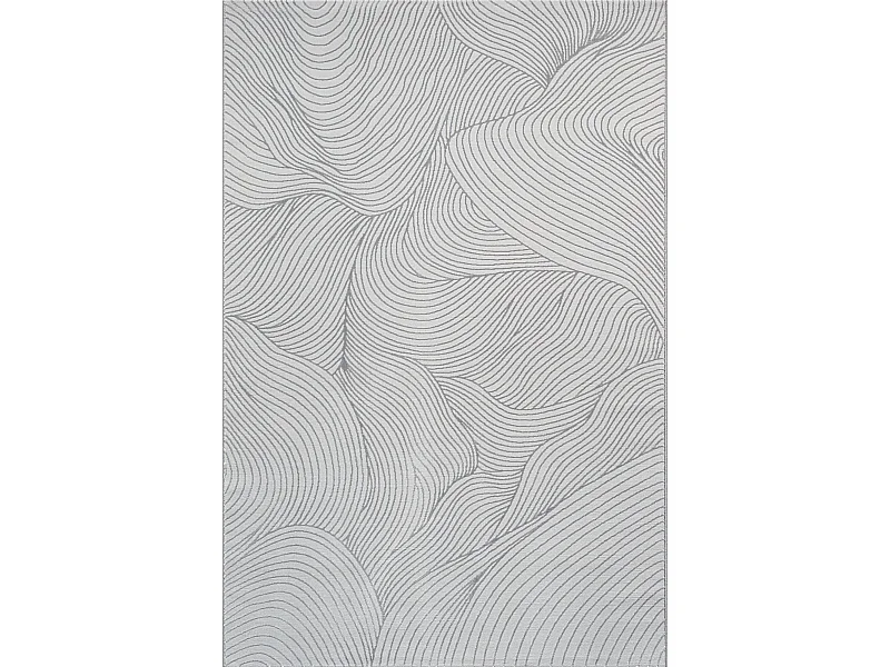Tapis salon moderne élégant, Gris, 160 x 230 cm