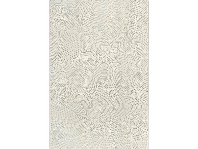 Tapis salon moderne élégant, Crème, 120 x 170 cm