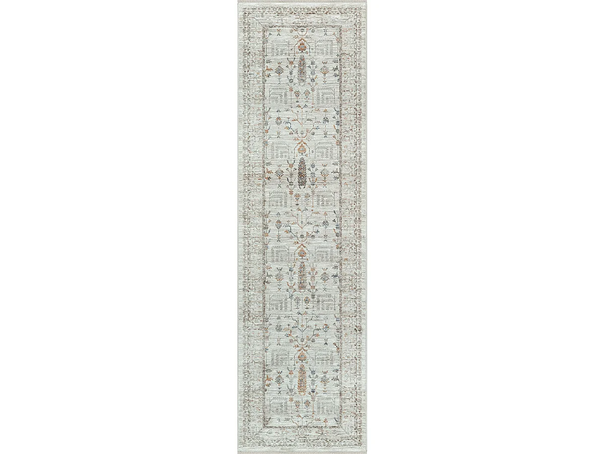 Tapis Design berbère Haut gamme, Crème, 80 x 300 cm