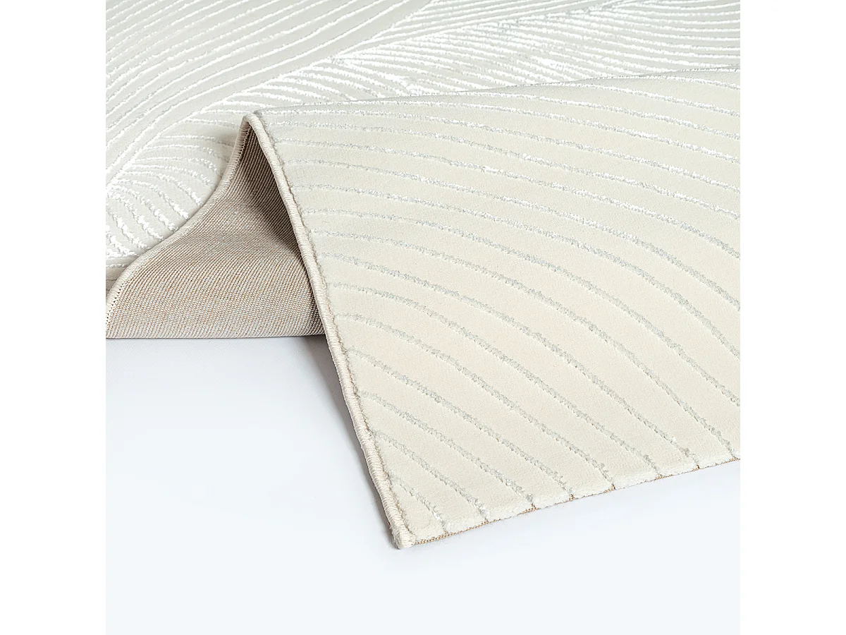 Tapis salon moderne élégant, Crème, 140 x 200 cm