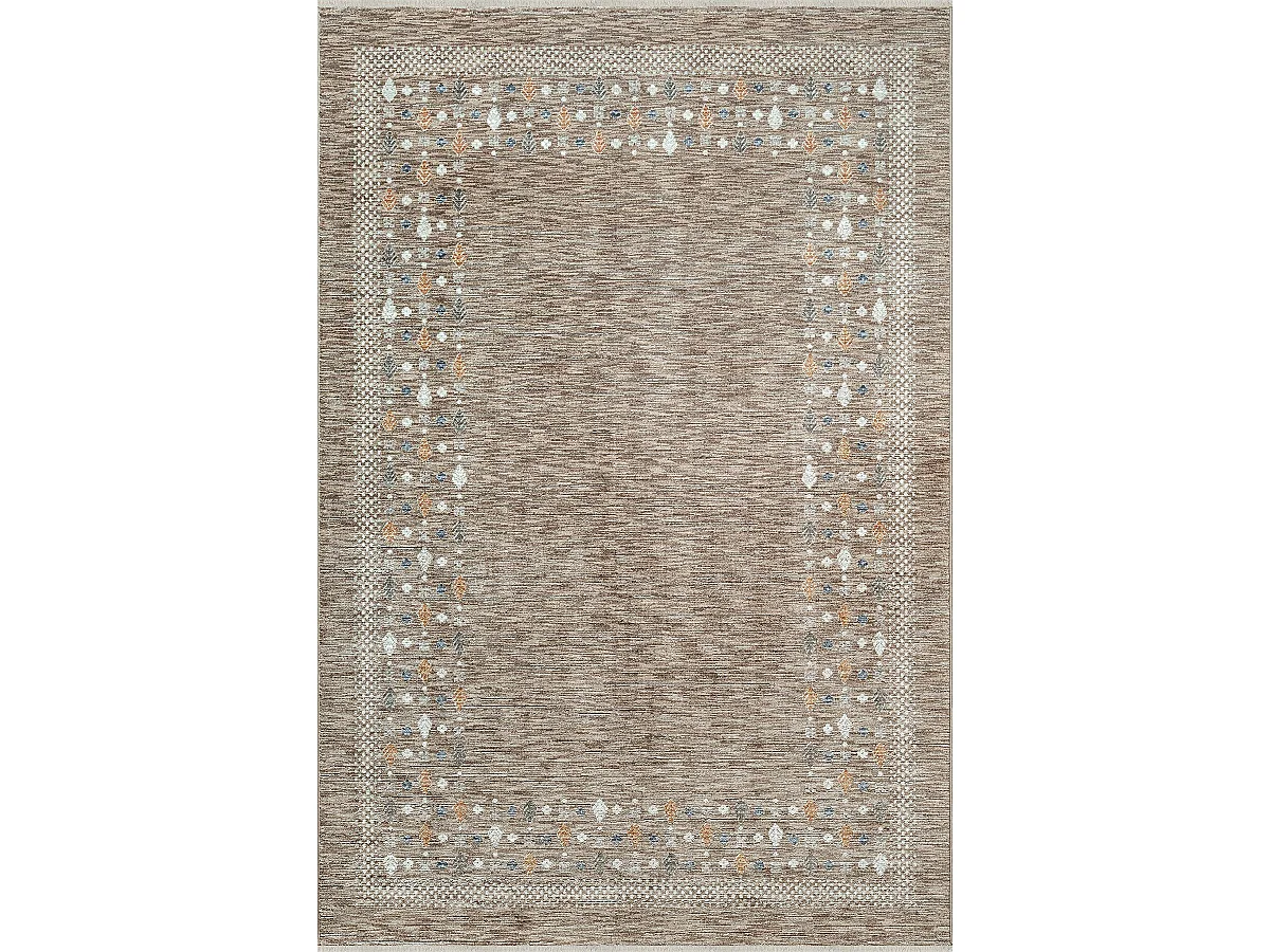 Tapis Aspect Gabbeh Haut gamme, Marron, 200 x 290 cm
