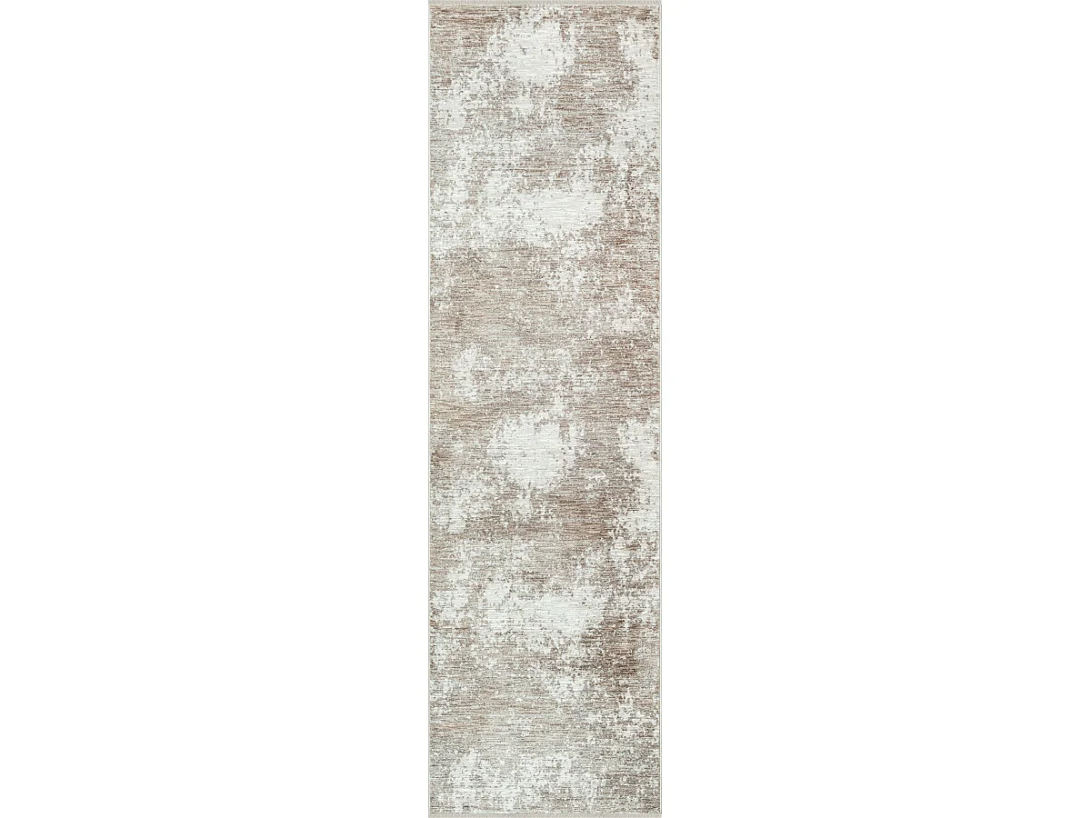 Tapis Design Abstrait Haut gamme, Beige, 80 x 300 cm
