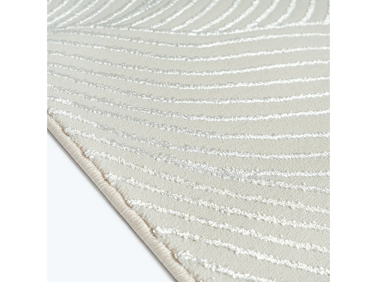 Tapis salon moderne élégant, Crème, 160 x 230 cm