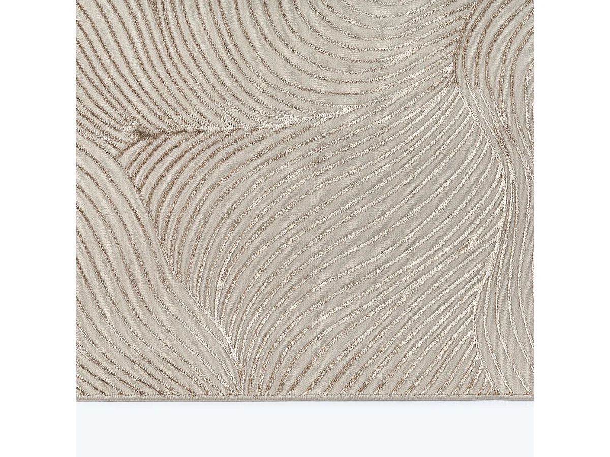 Tapis salon moderne élégant, Beige, 80 x 150 cm