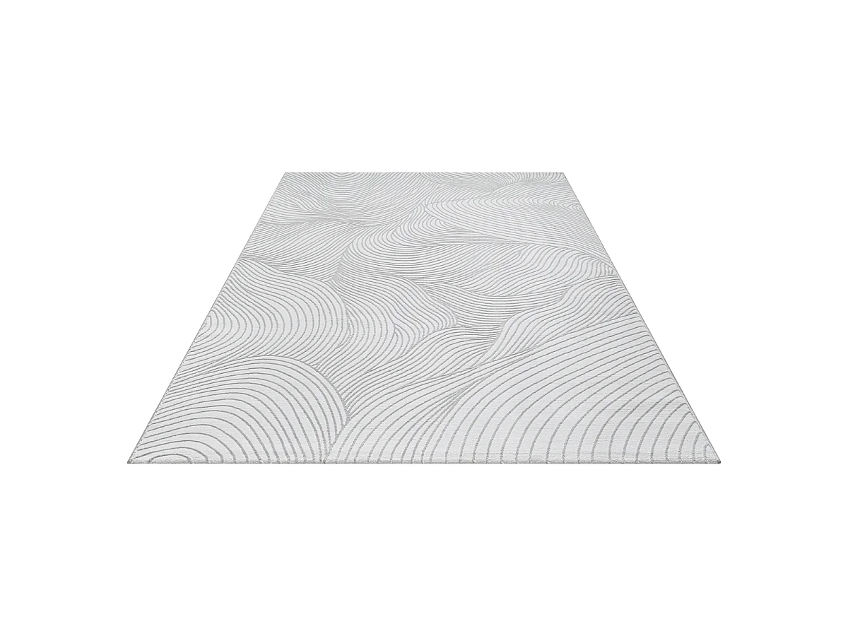 Tapis salon moderne élégant, Gris, 140 x 200 cm