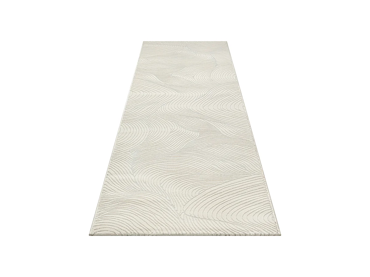 Tapis salon moderne élégant, Crème, 80 x 300 cm