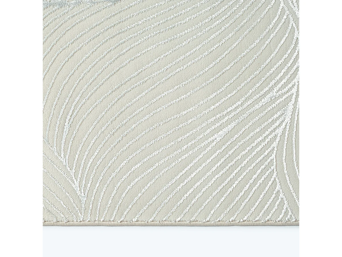 Tapis salon moderne élégant, Crème, 80 x 300 cm