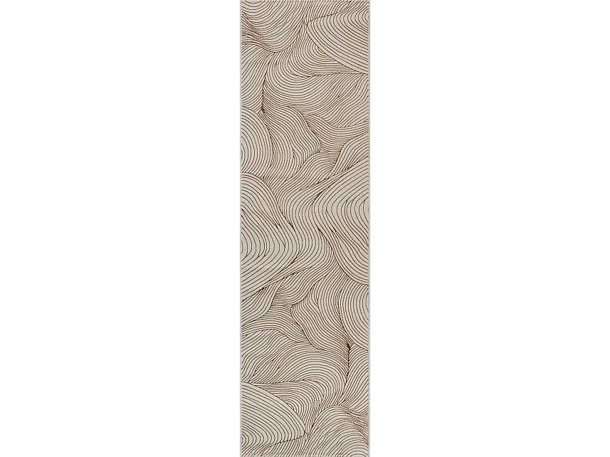 Tapis salon moderne élégant, Beige, 80 x 300 cm