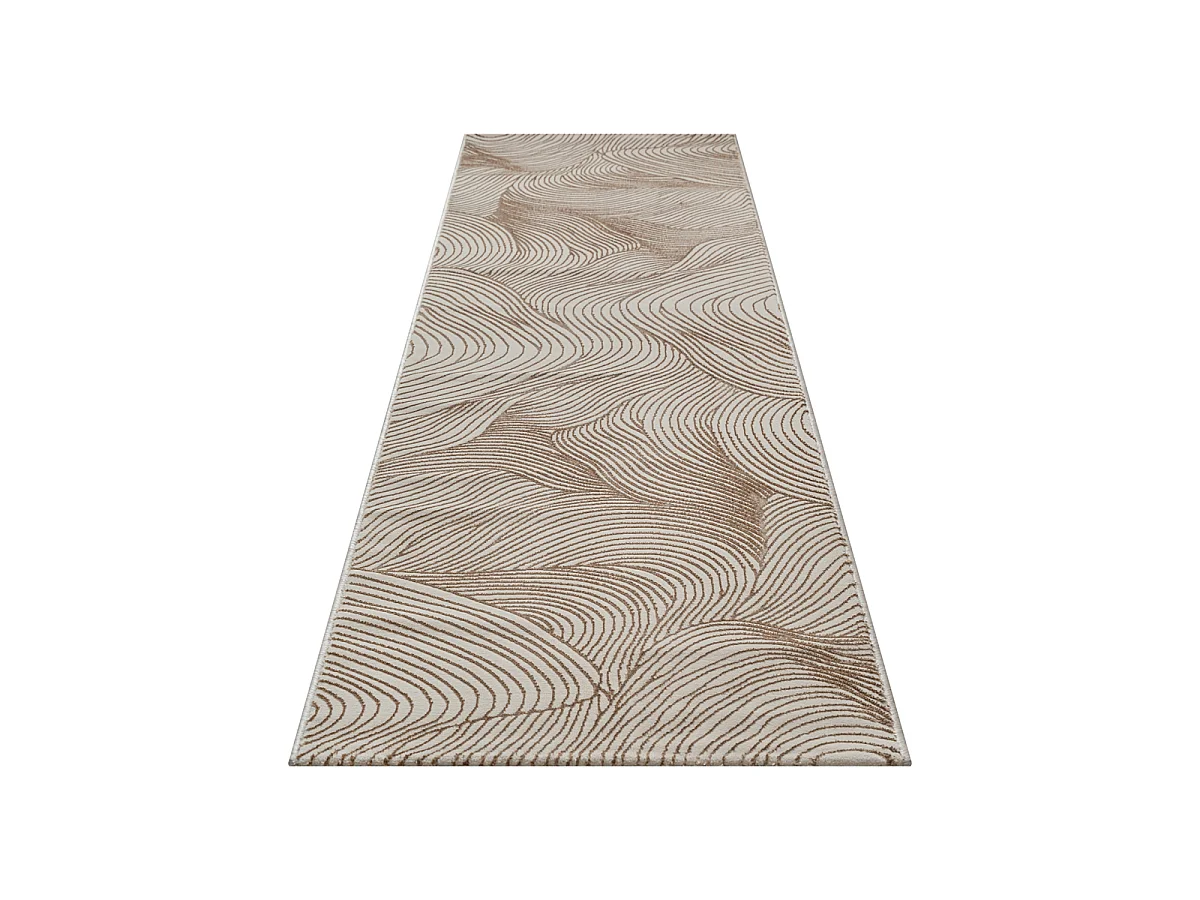 Tapis salon moderne élégant, Beige, 80 x 300 cm