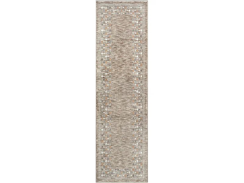 Tapis Aspect Gabbeh Haut gamme, Marron, 80 x 300 cm
