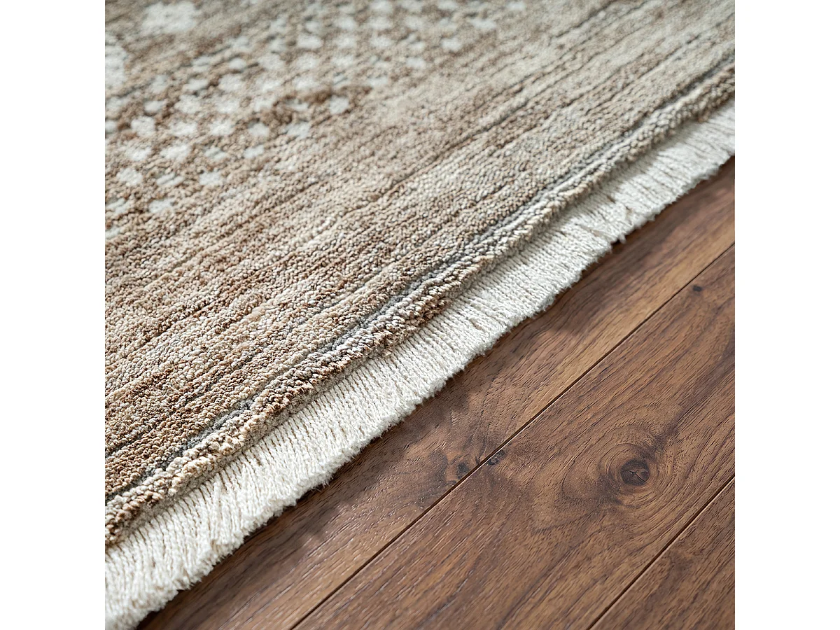 Tapis Aspect Gabbeh Haut gamme, Marron, 80 x 300 cm