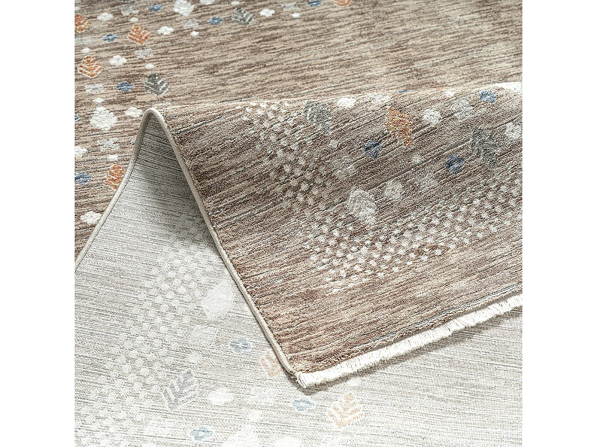Tapis Aspect Gabbeh Haut gamme, Marron, 80 x 300 cm