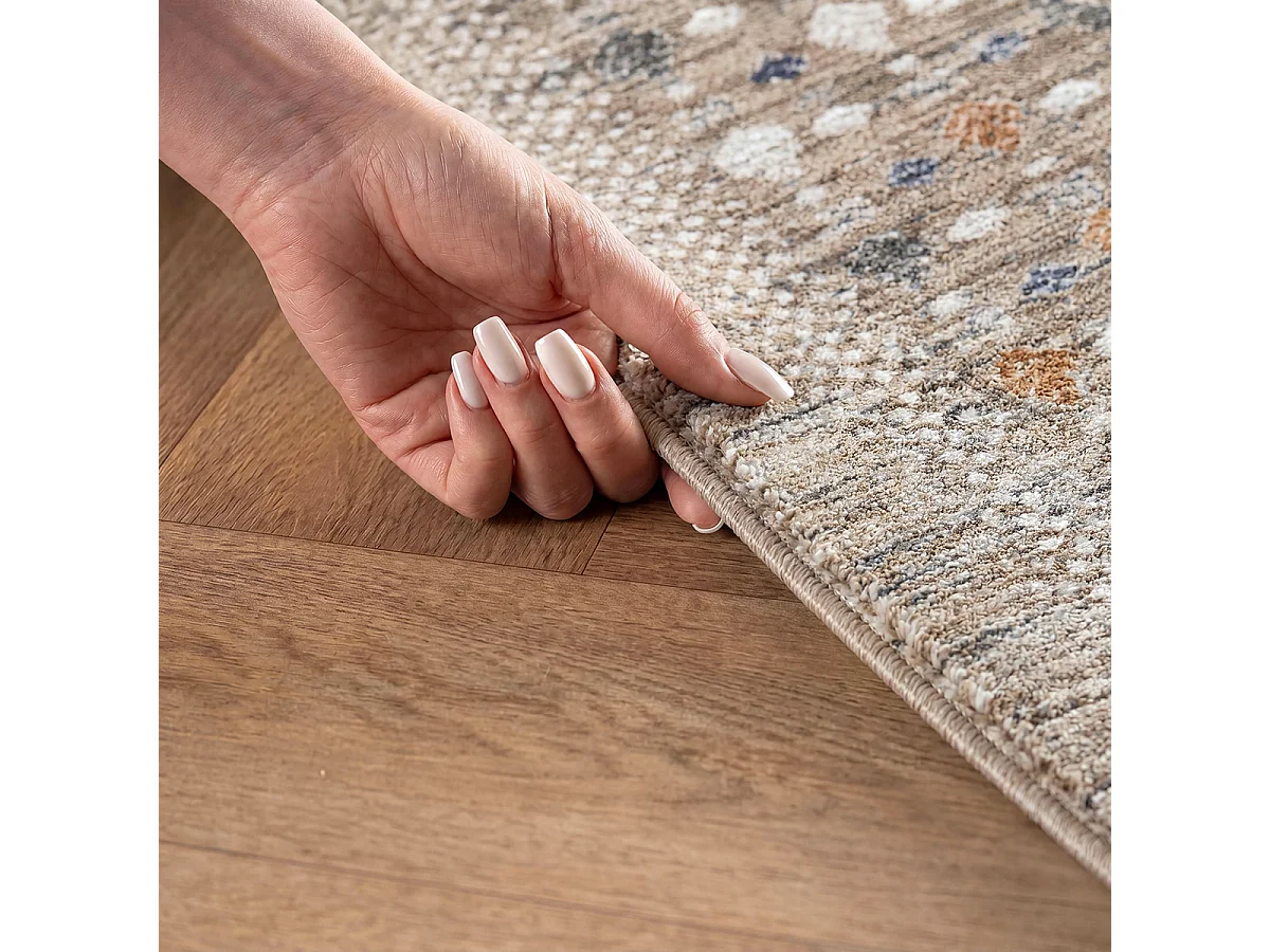 Tapis Aspect Gabbeh Haut gamme, Marron, 80 x 300 cm