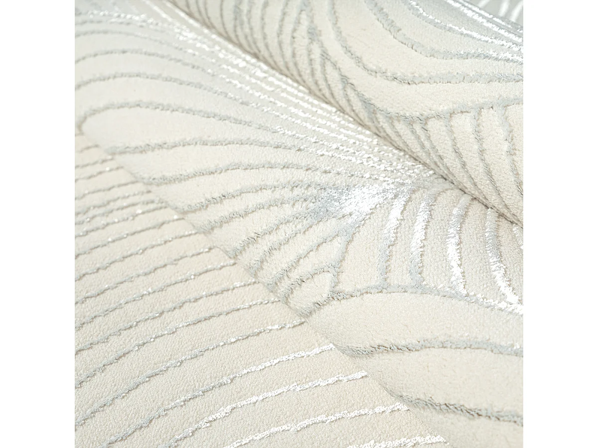 Tapis salon moderne élégant, Crème, 80 x 150 cm