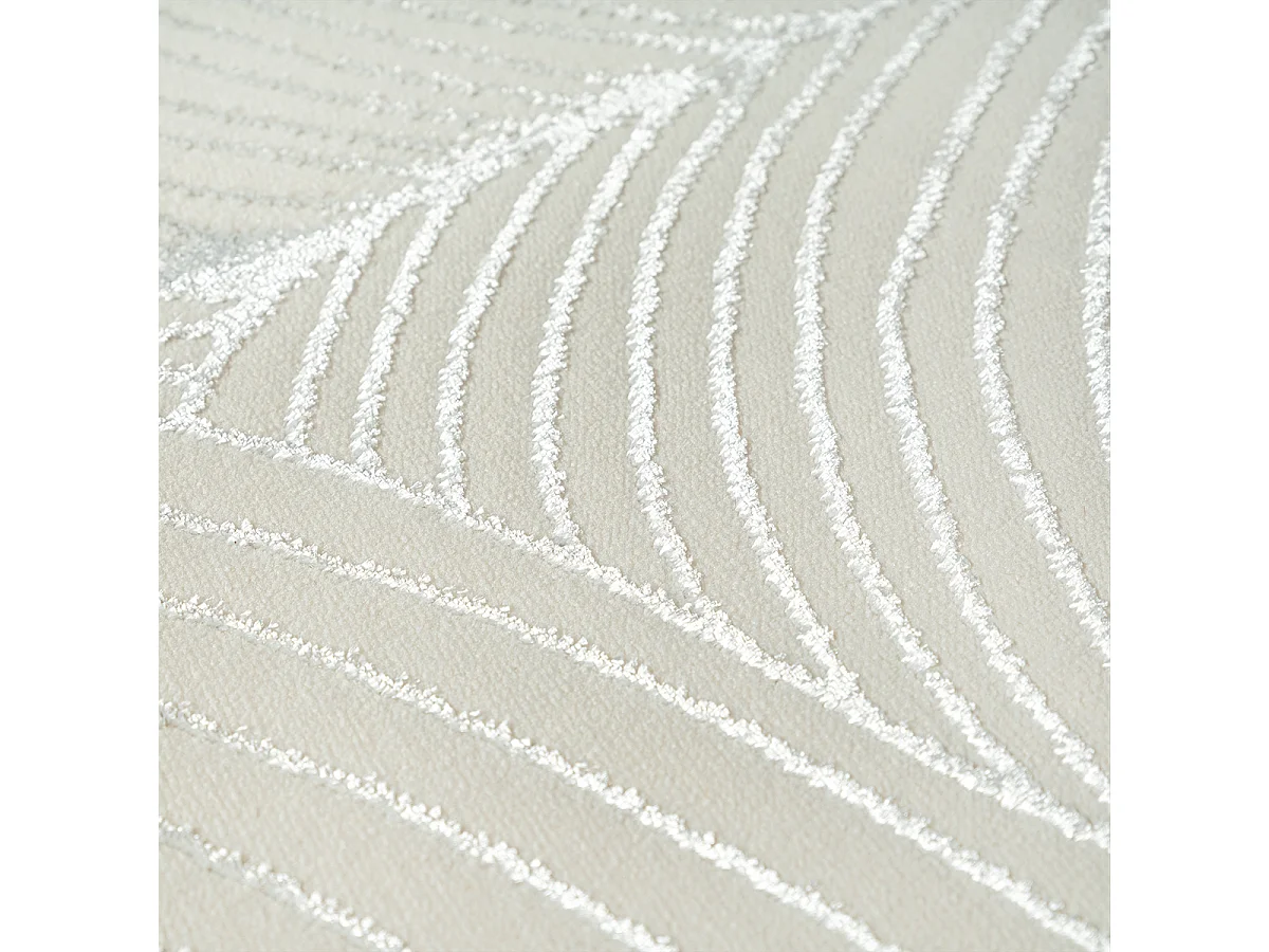 Tapis salon moderne élégant, Crème, 80 x 150 cm