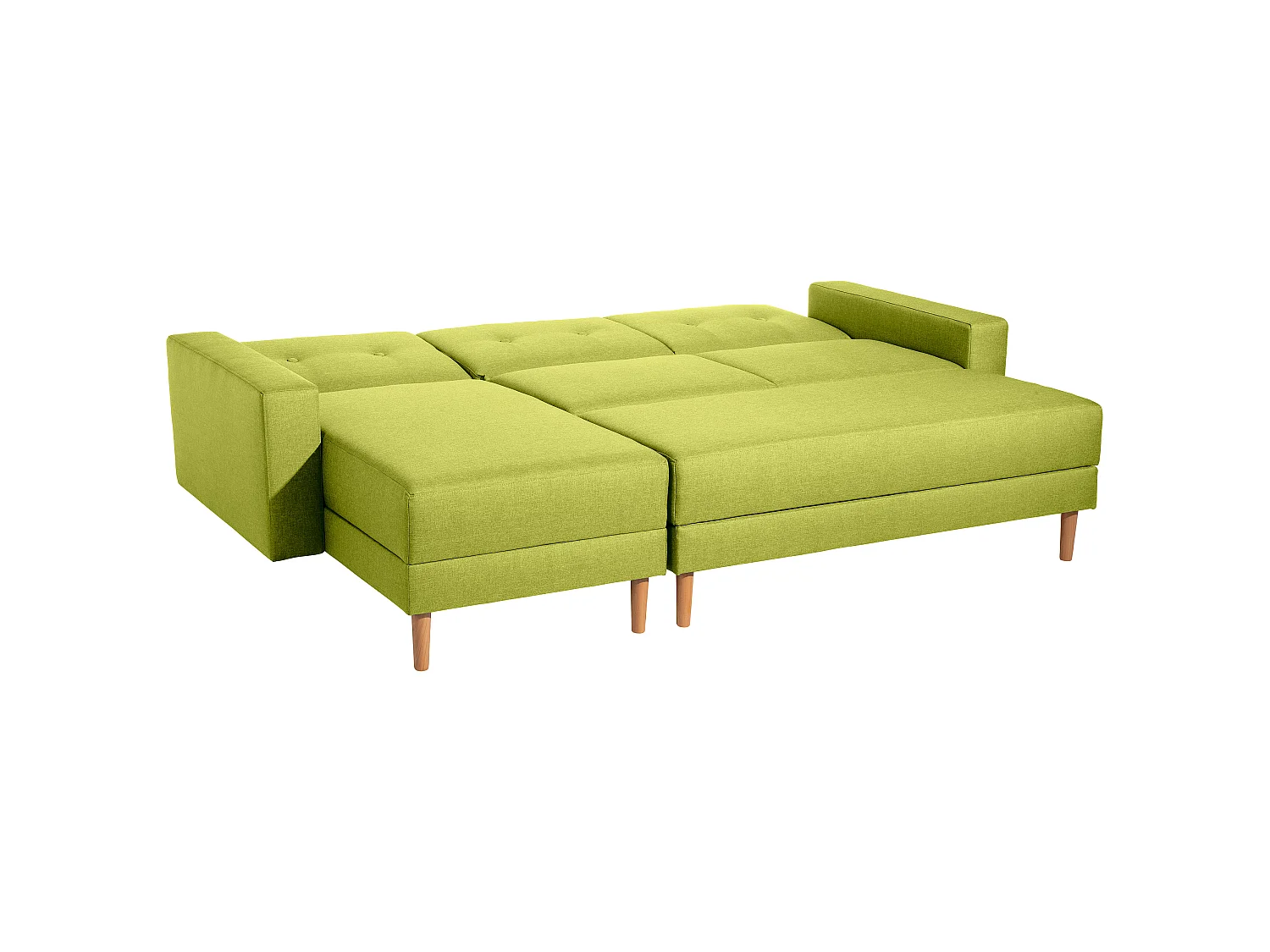 Funktionssofa mit Hocker - Flachgewebe - apfel - Just Cool