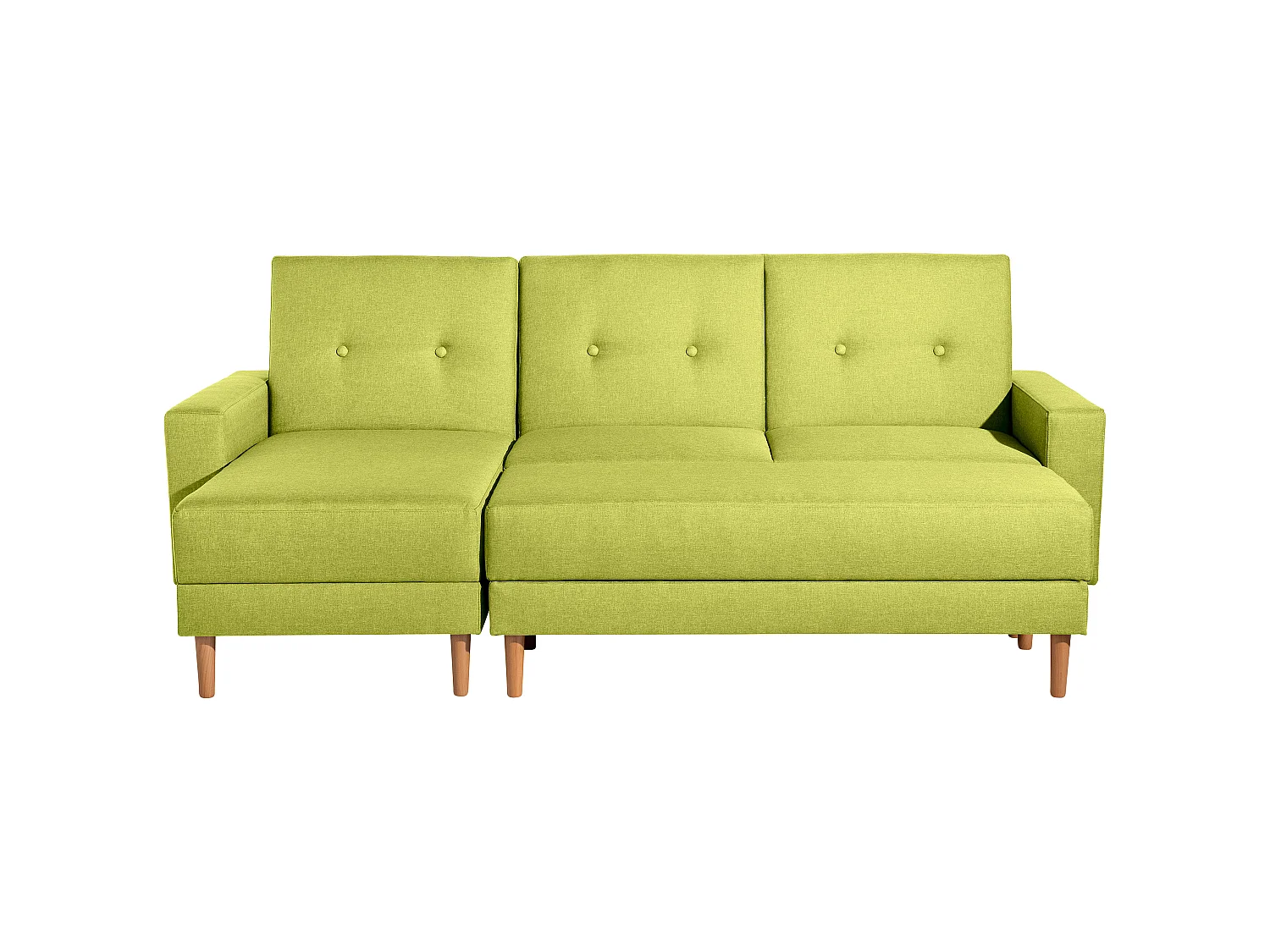 Funktionssofa mit Hocker - Flachgewebe - apfel - Just Cool