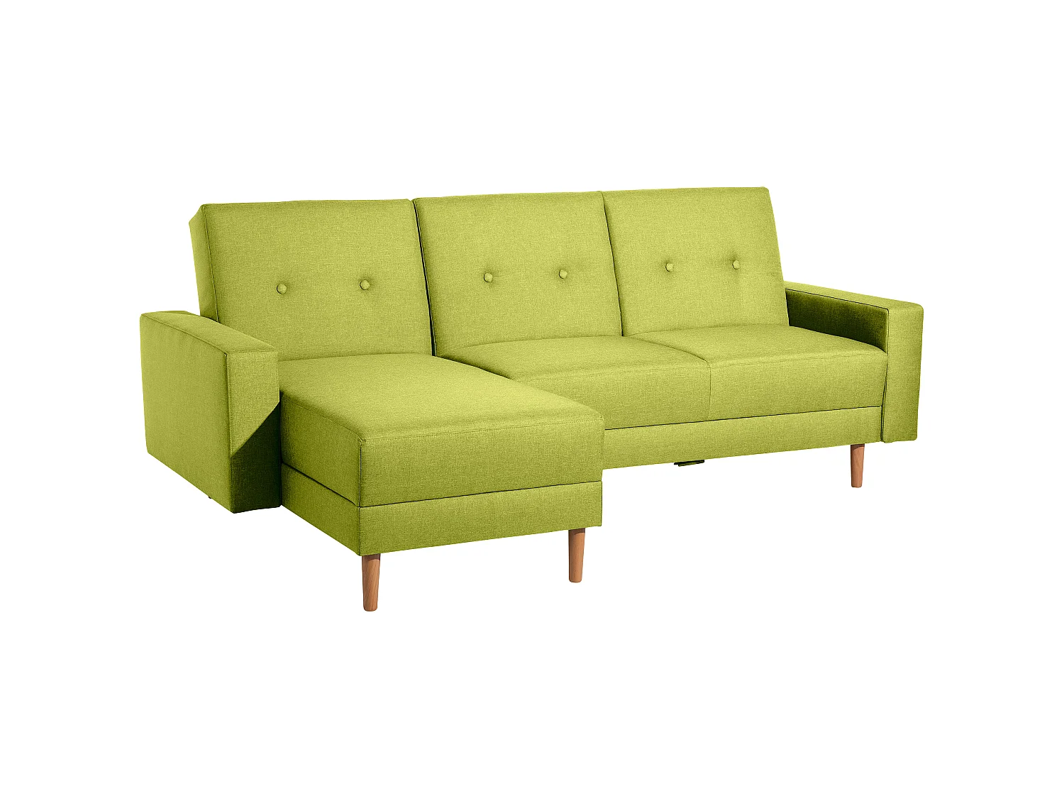 Funktionssofa mit Hocker - Flachgewebe - apfel - Just Cool