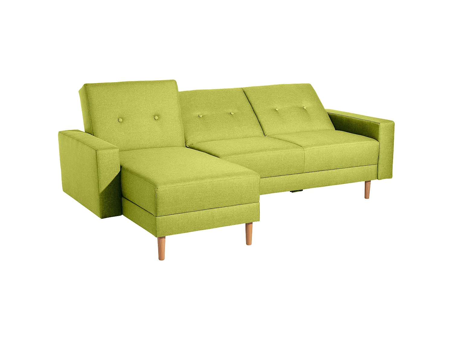 Funktionssofa mit Hocker - Flachgewebe - apfel - Just Cool