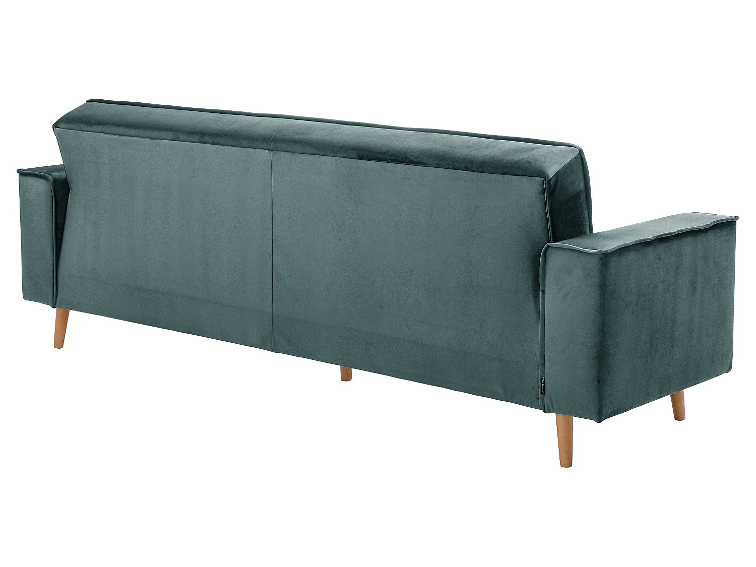 Sofa 3-Sitzer mit Bettfunktion - Samtvelours - azur - Jolene