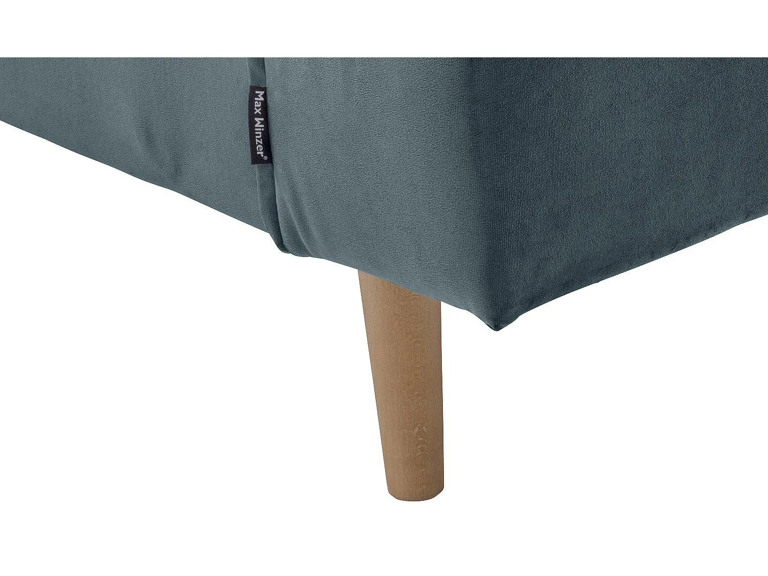 Sofa 3-Sitzer mit Bettfunktion - Samtvelours - azur - Jolene