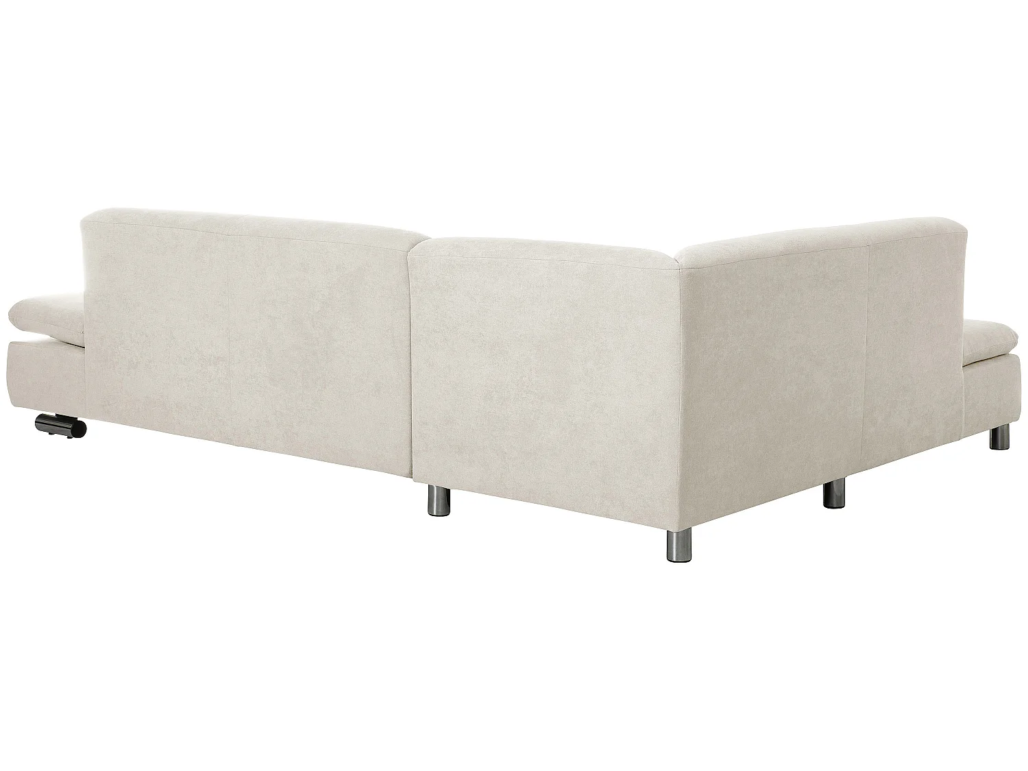Ecksofa links mit Sofa 2,5-Sitzer rechts - Flachgewebe - beige - Terrence