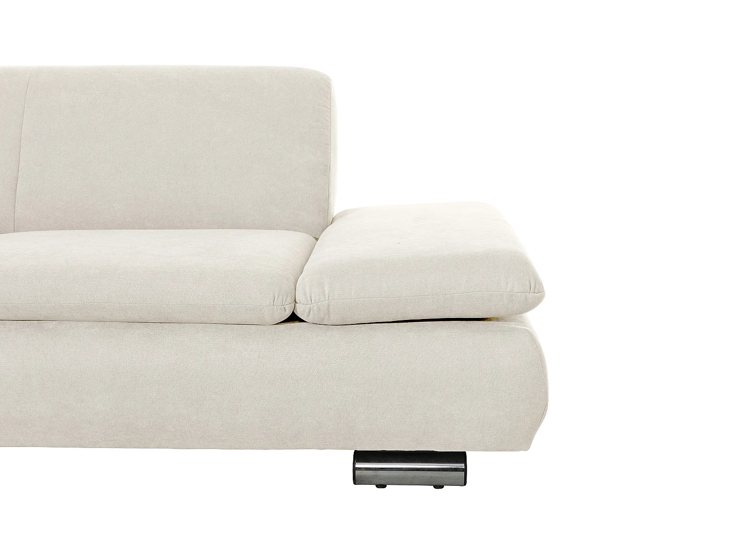 Ecksofa links mit Sofa 2,5-Sitzer rechts - Flachgewebe - beige - Terrence